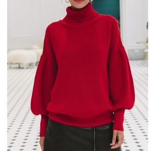 Oversized turtleneck sweater